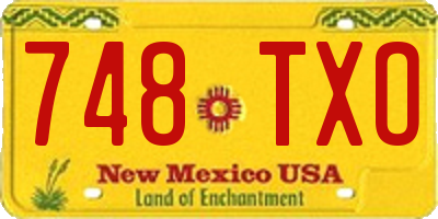NM license plate 748TXO