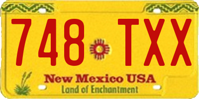 NM license plate 748TXX