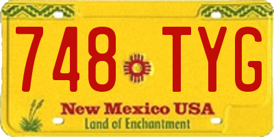 NM license plate 748TYG