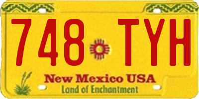 NM license plate 748TYH