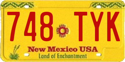 NM license plate 748TYK