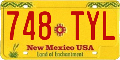 NM license plate 748TYL