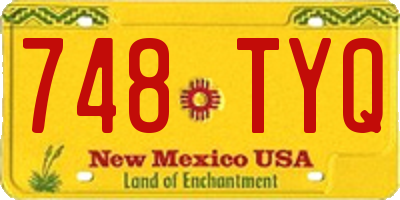 NM license plate 748TYQ