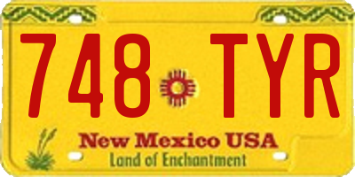 NM license plate 748TYR