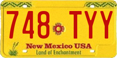 NM license plate 748TYY
