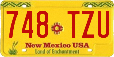 NM license plate 748TZU