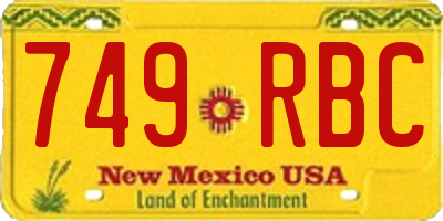 NM license plate 749RBC