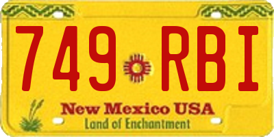 NM license plate 749RBI