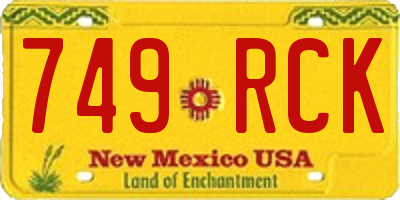 NM license plate 749RCK