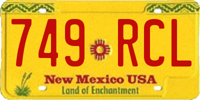 NM license plate 749RCL
