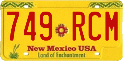 NM license plate 749RCM