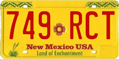 NM license plate 749RCT