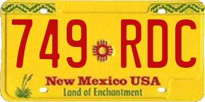 NM license plate 749RDC