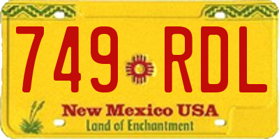 NM license plate 749RDL