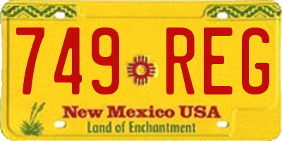 NM license plate 749REG