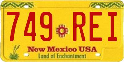 NM license plate 749REI