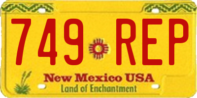 NM license plate 749REP