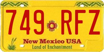 NM license plate 749RFZ