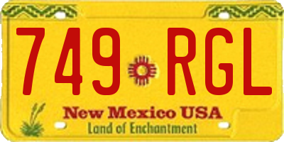 NM license plate 749RGL