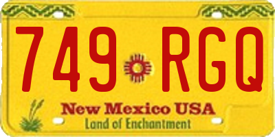 NM license plate 749RGQ