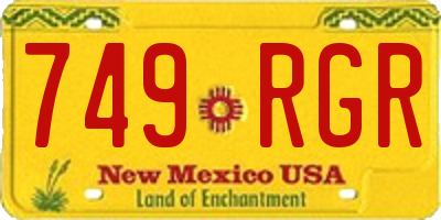 NM license plate 749RGR