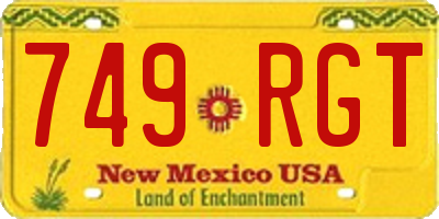 NM license plate 749RGT