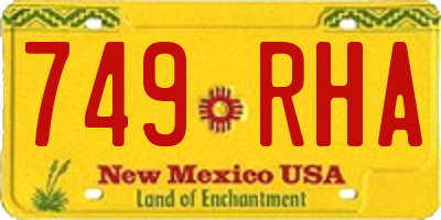NM license plate 749RHA