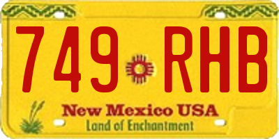NM license plate 749RHB