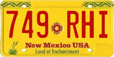 NM license plate 749RHI
