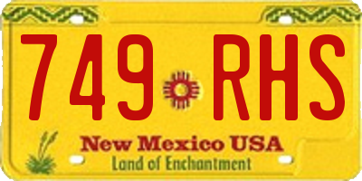 NM license plate 749RHS