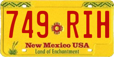 NM license plate 749RIH