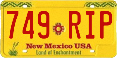 NM license plate 749RIP