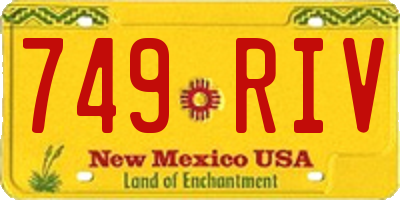 NM license plate 749RIV