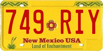 NM license plate 749RIY