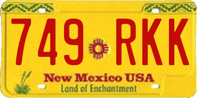 NM license plate 749RKK