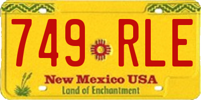 NM license plate 749RLE