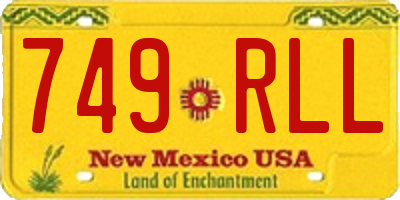 NM license plate 749RLL