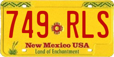 NM license plate 749RLS
