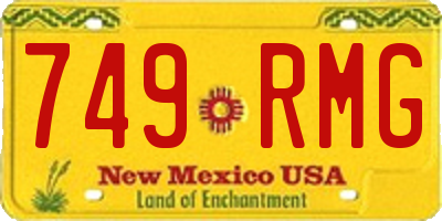 NM license plate 749RMG