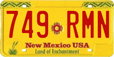 NM license plate 749RMN