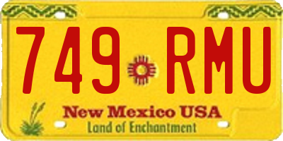 NM license plate 749RMU