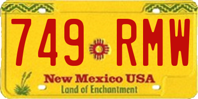 NM license plate 749RMW