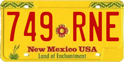 NM license plate 749RNE