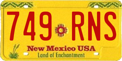 NM license plate 749RNS