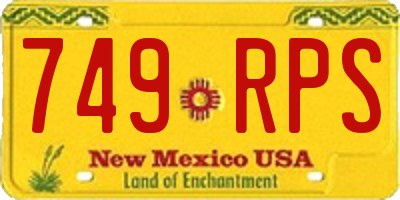 NM license plate 749RPS