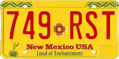 NM license plate 749RST
