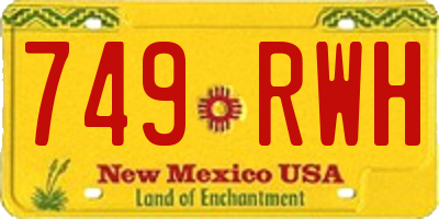 NM license plate 749RWH