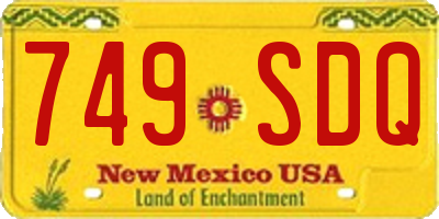 NM license plate 749SDQ