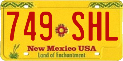 NM license plate 749SHL