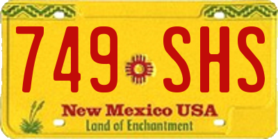 NM license plate 749SHS